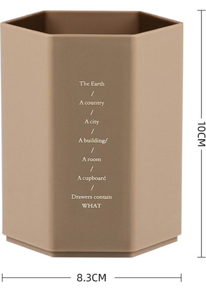 Haki Tarzı Yaratıcı Altıgen Kalemlik Öğrenci Kırtasiye Tutucu Masa Kalemlik Masaüstü Düzenleyici Standı Okul Ofis Kırtasiye Için (Yurt Dışından)