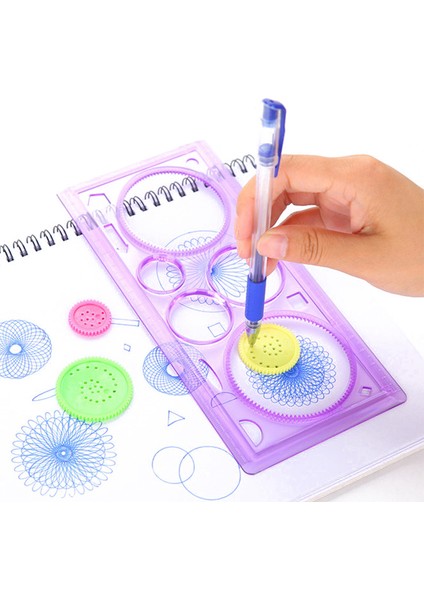 Beyaz Stil Öğrenciler Matematik Çizim Çizim Araçları Öğrenme Boyama Çocuk Bulmaca Oyuncakları Spriyograf Sanat Aracı - 1 Adet Geometrik Cetvel (Yurt Dışından) fiyatları