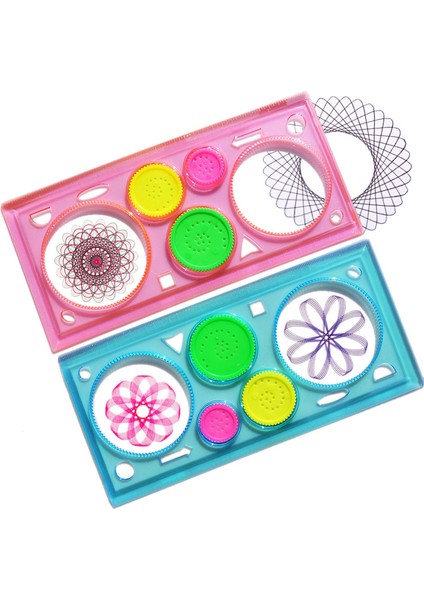 Beyaz Stil Öğrenciler Matematik Çizim Çizim Araçları Öğrenme Boyama Çocuk Bulmaca Oyuncakları Spriyograf Sanat Aracı - 1 Adet Geometrik Cetvel (Yurt Dışından) fırsatları
