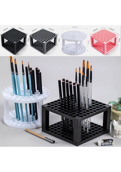 96 Izgara Pembe Stili Kılavuz Çıkarılabilir Kalem Tutucu Suluboya Yağlı Boya Kalemlik Fırça Standı Organizer Okul Kırtasiye (Yurt Dışından) fiyatları
