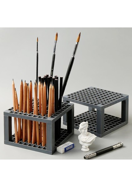 96 Izgara Pembe Stili Kılavuz Çıkarılabilir Kalem Tutucu Suluboya Yağlı Boya Kalemlik Fırça Standı Organizer Okul Kırtasiye (Yurt Dışından) fırsatları