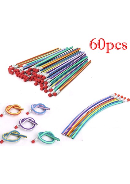 B Tarzı Çocuk Okul Eğlencesi Renkli Çizgili Yumuşak Kavisli Sihirli Kalem Adet (Yurt Dışından)