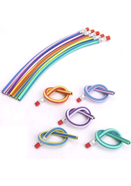 B Tarzı Çocuk Okul Eğlencesi Renkli Çizgili Yumuşak Kavisli Sihirli Kalem Adet (Yurt Dışından) modelleri