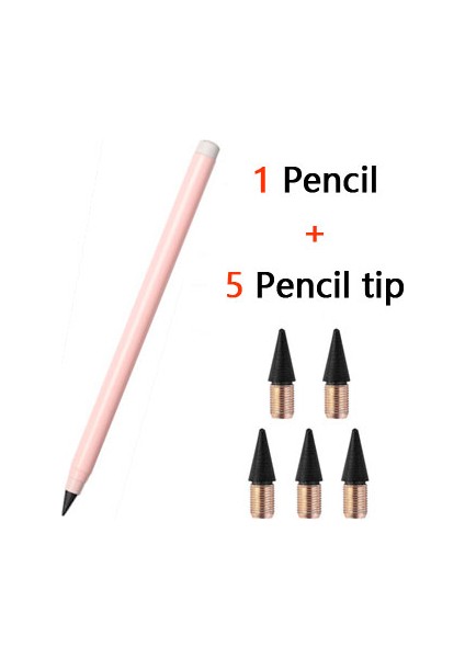 Açık Pembe Tarzı 6 Adet Sonsuz Kalem Aşındırma Gerektirmez Sınırsız Yazma Silinebilir Sanat Çizim Boyama Aracı Okul Malzemeleri Okul Kırtasiye (Yurt Dışından)