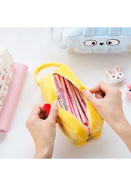 Gri Stil Peluş Hayvan Sevimli Kalem Çantası Koreli Öğrenci Sevimli Kırtasiye Kalem Kutusu Erkek Kız Hediye Yüksek Kapasiteli Pouool Malzeme (Yurt Dışından) indirimleri