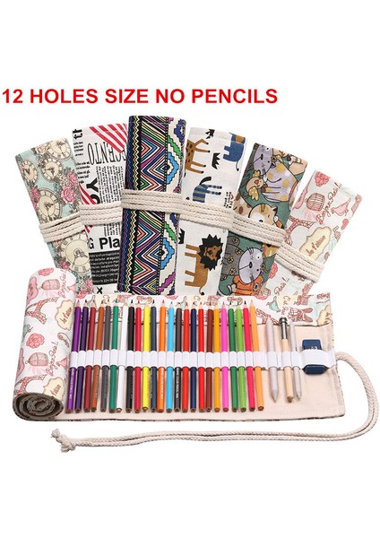 No.7 Tarzı 12 Delikli Kalem Kutusu Fabrool Malzemeler Sanat Kalem Kılıfı Kanvas Kalem Sarma Rulo Makyaj Fırça Kalem Depolama Kırtasiye Öğrenci (Yurt Dışından) indirimleri