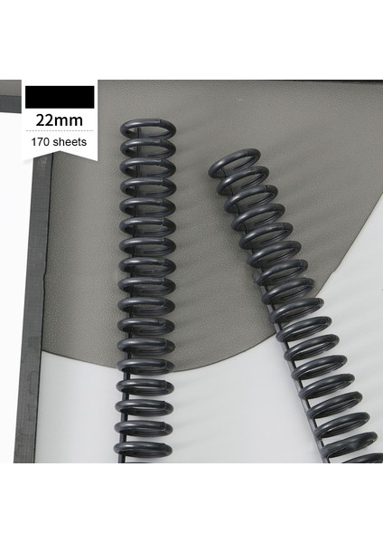 22 mm Siyah Stil A4 Halkalı Spiral Bağlama Şeridi Plastik Gevşek Yaprak Halka Dosya Bağlama Şeridi Bağlayıcı Planlayıcı Aksesuarları Okul Halka Spiral Bağlama (Yurt Dışından)