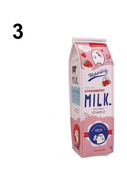 Pembe Tarzı Sevimli Kore Kalem Kutusu Süt Şeklinde Kalem Kutusu Su Geçirmez Kırtasiye Çantası Küçük Nesne Depolama Çantası Okul Kalem Kutusu Okul Malzemeleri (Yurt Dışından)