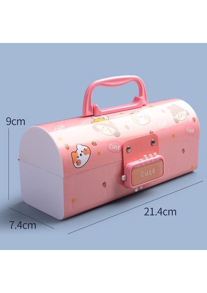 D Stili 2022 Yeni Taşınabilir Yaratıcı Kalem Kutusu Çok Fonksiyonlu Şifreli Büyük Kapasiteli Kalem Kutusu Erkek Kız Okul Kırtasiye (Yurt Dışından)