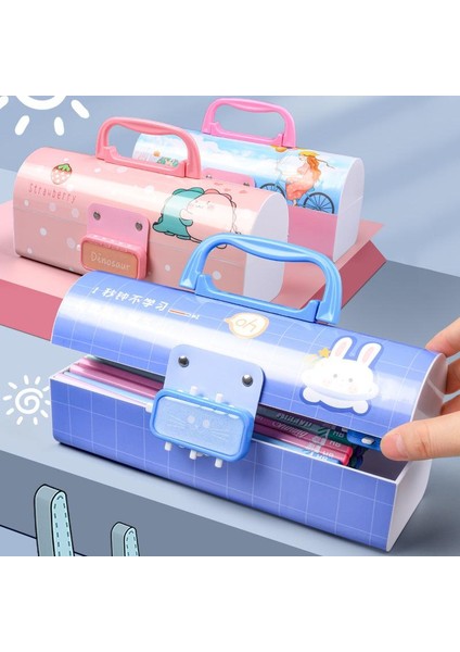 D Stili 2022 Yeni Taşınabilir Yaratıcı Kalem Kutusu Çok Fonksiyonlu Şifreli Büyük Kapasiteli Kalem Kutusu Erkek Kız Okul Kırtasiye (Yurt Dışından) indirimleri