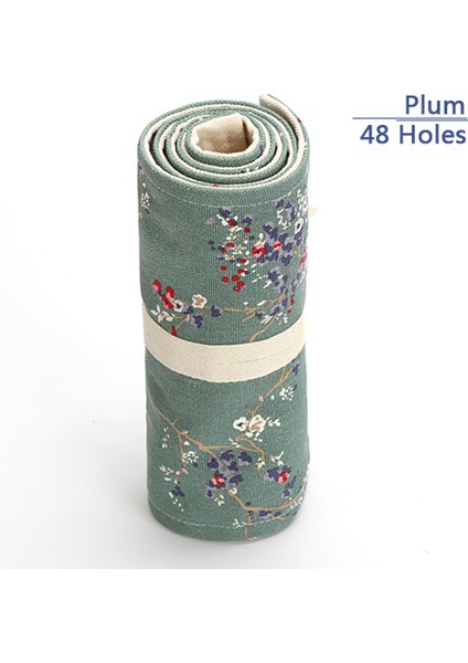 Erik 48 Tarzı Yaratıcı Delikli Renkli Kalem Kutusu Tuval Rulo Kılıf Makyaj Kozmetik Fırça Kalem Depolama Kutusu Çanta Okul Kırtasiye (Yurt Dışından)