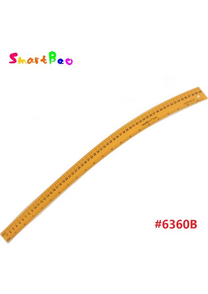 Model 6360B Stili El Işi Desen Oluşturma Için Sandviç Çizgili 60 cm Dayanıklı Plastik Değişken Form Eğri Cetvel - Kalın Dikiş Alanı Için #6360B (Yurt Dışından)