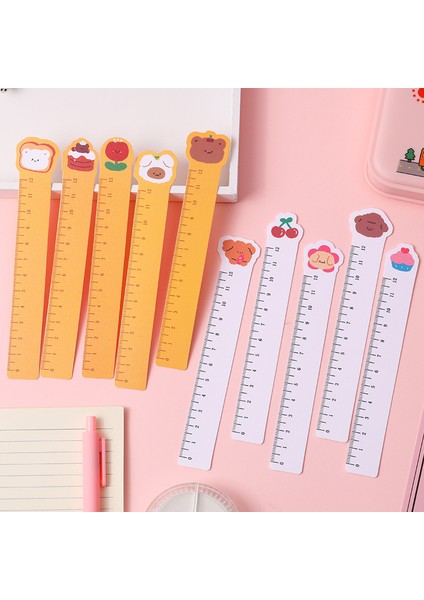 Pembe Tarzı Karikatür Kawaii Sevimli Plastik Düz Cetvel Ayraç Bükülebilir Cetvel Öğrenci Ofis Yaratıcı Boyama Ölçek Kırtasiye (Yurt Dışından) modelleri