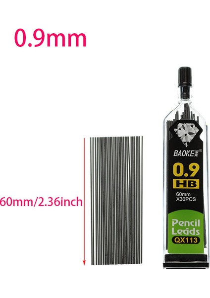 Hb 0,9 mm Stili 30 Şişe Otomatik Kurşun Kalem Yedek Parça Için Öğrenci Yazma Sanat Eskiz Renkli Çubuk Otomatik Kalem Doldurma Yedek Parça (Yurt Dışından)