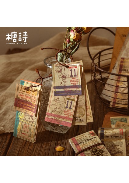 Huazhiyuepiao Tarzı Lot Not Defteri Yapışkan Notlar Fatura Seyahat Altın Kağıt Atık Defter Günlük Scrapbooking Etiketler Ofis Okul (Yurt Dışından) indirimleri