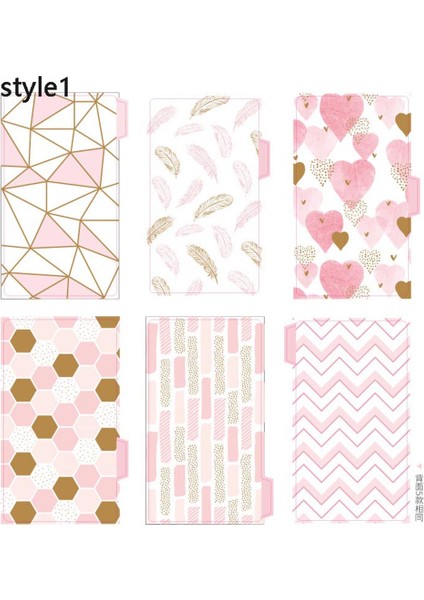 Stil1 Stil A5 A5 A6 Sevimli 6 Delikli Defter Ayraçları 5 Yaprak Kağıt Endeksi Çözgü Defter Planlayıcı Defter Malzemeleri, Şeker Defter Kağıdı Ayraç Aksesuarları (Yurt Dışından)