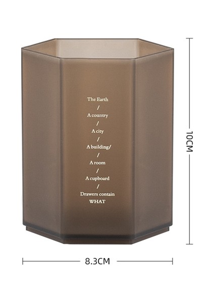 Şeffaf Kahve Stili Ofis Masaüstü Depolama Kalemlik Öğrenci Masaüstü Retro Japon Fonksiyonlu Kalemlik Yaratıcı Çok (Yurt Dışından)