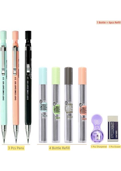 Kalem Seti C Stili Mekanik Kalem Seti Yaratıcı Kalem Yedekleri Okul Ofis Yazma Malzemeleri Kız Çocuk Sınav Yedek Kore Kırtasiye (Yurt Dışından)