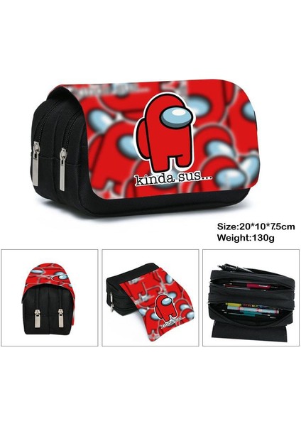 No.12 Tarzı Büyük Kapasiteli Kalem Kutusu Kalem Çantası Karikatür Hayvanlı Okul Malzemeleri Su Geçirmez Oxford Kalem Çantası (Yurt Dışından)