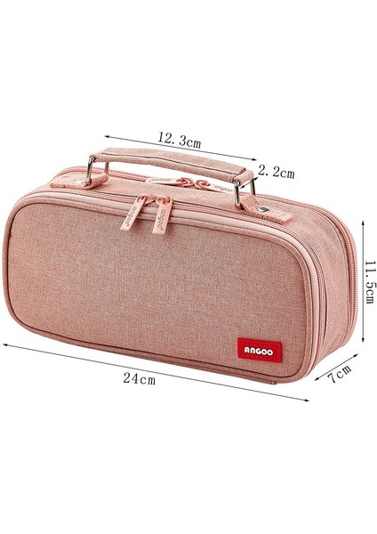 Pembe Tarzı Kawaii Pembe Büyük Kapasiteli Okul Malzemeleri Kalem Kutusu (Yurt Dışından)