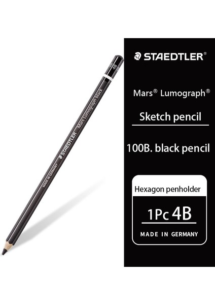 1 Adet 4b Tarzı Almanya Staedtler 100B Mars Lumograph Siyah Eskiz Boyama Kömür Çizim 2b 4b 6b 8b Kalem Yeni Kurşun Derecesi Hb 7b (Yurt Dışından)
