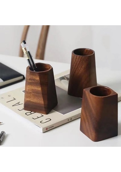 No.4 Tarzı Ceviz Kalemlik Yaratıcı Net Kırmızı Ofis Kalemlik Antika Katı Ahşap Kırtasiye Saklama Kutusu (Yurt Dışından) fiyatları
