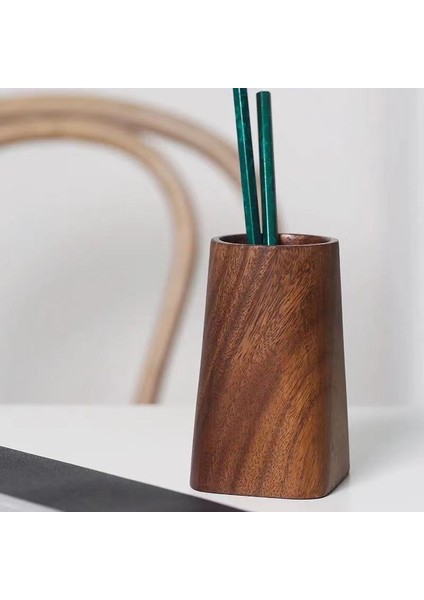 No.4 Tarzı Ceviz Kalemlik Yaratıcı Net Kırmızı Ofis Kalemlik Antika Katı Ahşap Kırtasiye Saklama Kutusu (Yurt Dışından) indirimleri