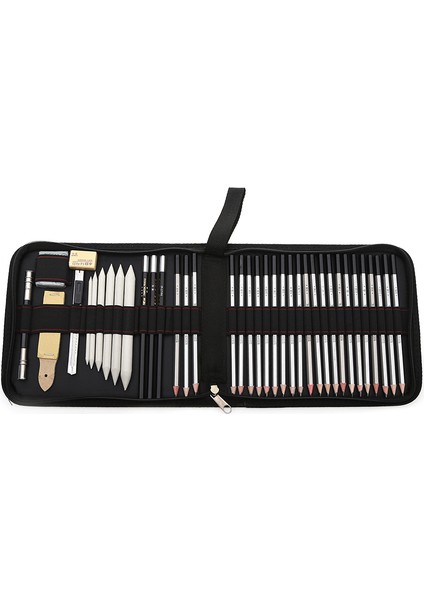 36 Kırmızı Yaprak Set Stili Profesyonel Çizim Kiti Ahşap Kalem Çanta Ile Sanat Malzemeleri (Yurt Dışından) fırsatları