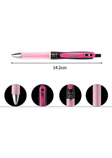 Şeffaf 0,5 mm Stili Siyah 0,5 mm 1 Adet Zebra Jel Kalem (Yurt Dışından)