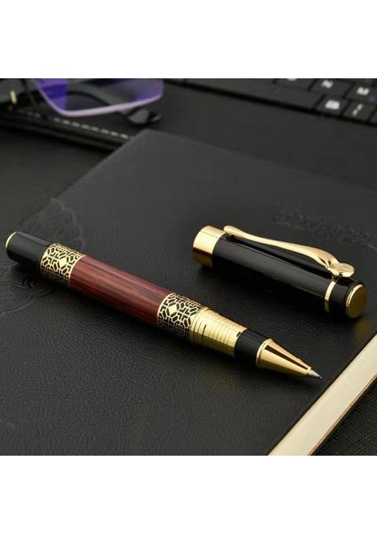 Koyu Gri Tarzı Yüksek Kaliteli Tam Metal Rulo Uçlu Tükenmez Kalem Ofis Yönetici Iş Adamı Yazma Kalemi (Yurt Dışından)