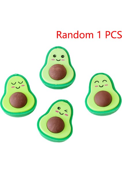 Rastgele 1 Adet Tarzı Yeni Sevimli Kawaii Avokado Kauçuk Silgiler Yenilik Meyve Kalem Silgisi Öğrenci Okul Düzeltme Malzemeleri Çocuk Hediye Promosyon (Yurt Dışından)