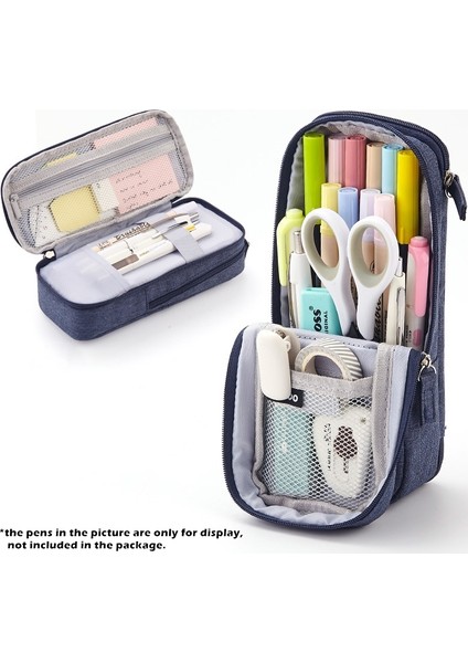 Mavi Stil Angoo [basit] Kalem Çantası Kalem Kutusu, Beyaz Renk Gençlik Rüya Tuval Kalem Telefon Tutucu Depolama Kılıfı Için Kırtasiye Okul A6171 (Yurt Dışından)