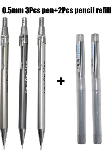 0,5 mm Stili Yüksek Kaliteli Metal Dokulu Mekanik Kurşun Kalem Öğrenci Çizim ve Yazma Malzemeleri (Yurt Dışından)