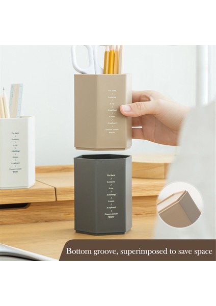 Şeffaf Kahve Stili Ofis Masaüstü Depolama Kalemlik Öğrenci Masaüstü Retro Japon Fonksiyonlu Kalemlik Yaratıcı Çok (Yurt Dışından) fırsatları