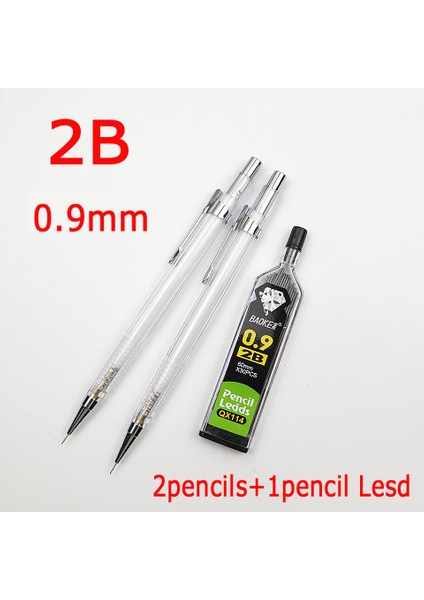 2 Adet-0.9mm-1yeniden Doldurma Stili 2 Adet Otomatik Kurşun Kalem Boyama ve Yazma Okul Malzemeleri Gönder 1 Kutu Kurşun Kalem (Yurt Dışından)