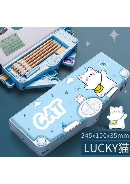 Çok Işlevli D Stili Erkek Kızlar Için Büyük Kapasiteli Sevimli Kawaii Deforme Kalem Kutusu Okul Malzemeleri Için Çok Fonksiyonlu Kalem Kutusu Pencilcase - (Yurt Dışından)