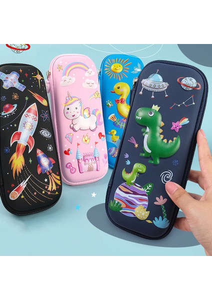 Astronot Tarzı 3D Stereo Hayvan Kalemlik Plastik Kırtasiye Kutusu Okul Kalemlikleri Kızlar Için Kalem Kutusu Öğrenci Kalem Kutusu Sevimli Kalem Çantası Hediyeler (Yurt Dışından) modelleri