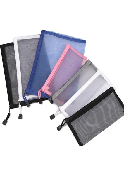 A6-Beyaz Tarzı Basit ve Şeffaf Fileli Kalem Kutusu Öğrenci Ofis Kalemlikleri Naylon Okul Malzemeleri Tükenmez Kalem Fermuarlı Kalem Kutusu (Yurt Dışından) fırsatları