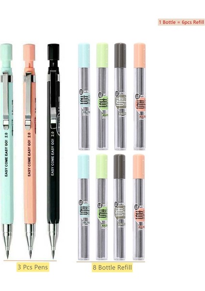 Kalem Seti E Stili Mekanik Kalem Seti Yaratıcı Kalem Yedekleri Okul Ofis Yazma Malzemeleri Kız Çocuk Sınav Yedek Kore Kırtasiye (Yurt Dışından)