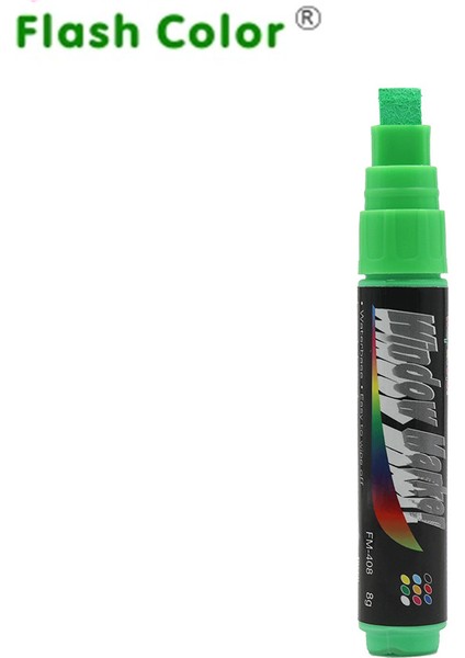 Beyaz Stil Flashcolor Beyaz Kırmızı Sarı Fluoresan Sıvı Tebeşir Pencere Marker Kalemi 8mm Düz Uç (Yurt Dışından)