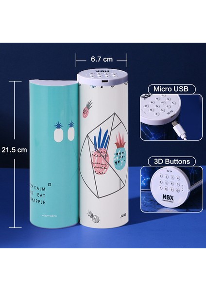 Mavi Ananas Stili Taşınabilir Anime Çizgi Film Şifreli Kalem Kutusu Sevimli Güzel Büyük Kapasiteli Kilitli Kalemlik Okul Malzemeleri (Yurt Dışından)