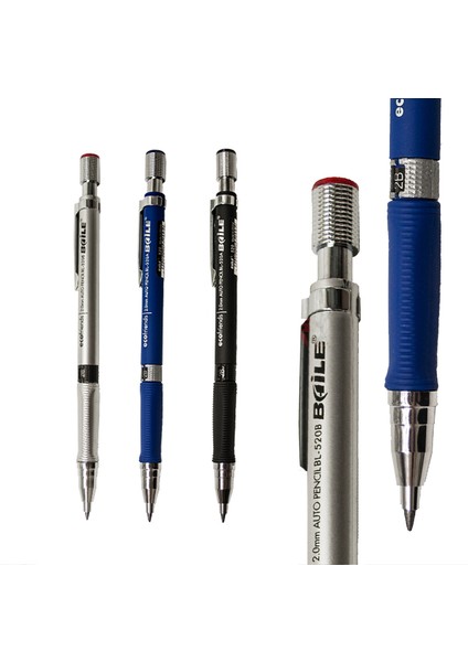 Beyaz Stil Mekanik Kurşun Kalem Ucu Tutucu 2b Kurşun Dolum Seti Otomatik Taslak Çizim Kalem Çizim Sanat Malzemeleri Için (Yurt Dışından) fiyatları