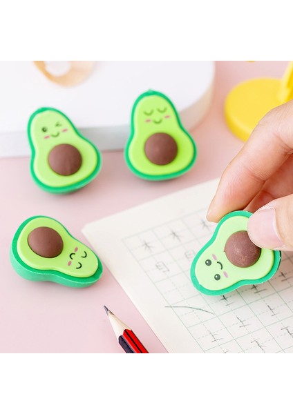 Rastgele 1 Adet Tarzı Yeni Sevimli Kawaii Avokado Kauçuk Silgiler Yenilik Meyve Kalem Silgisi Öğrenci Okul Düzeltme Malzemeleri Çocuk Hediye Promosyon (Yurt Dışından)