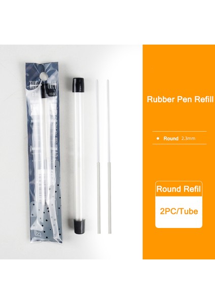 Yuvarlak Kafa Stili 2 Adet Tüp Mekanik Kauçuk Kalem Yedek Yuvarlak Yedek 2 Adet.taslak Kauçuk Silgi Istasyonery Malzemeleri Için Düz Yedek. (Yurt Dışından)