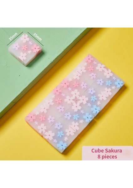 Kare Sakura 1 Adet Tarzı Özel Yaratıcı Sevimli Kız Kalp ve Küçük Kırıntılar ile Temizleyen Sakura Silgi - Türk Ofis Malzemeleri (Yurt Dışından)