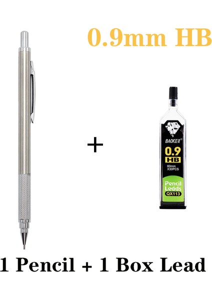 0,9 mm Hb Stili Çelik Mekanik Kalem Yüksek Hb Siyah Kalem Yazma ve Çizim Tasarım Öğrencileri Için (Yurt Dışından)
