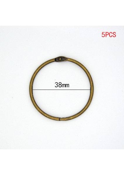 38MM Tarzı Yüksek Kaliteli Metal Halka Dosya Diy Albümler Gevşek Yapraklı Kitap Halkaları Açma Bağlama Malzemeleri Fotoğraf Albümü Ofis (Yurt Dışından)