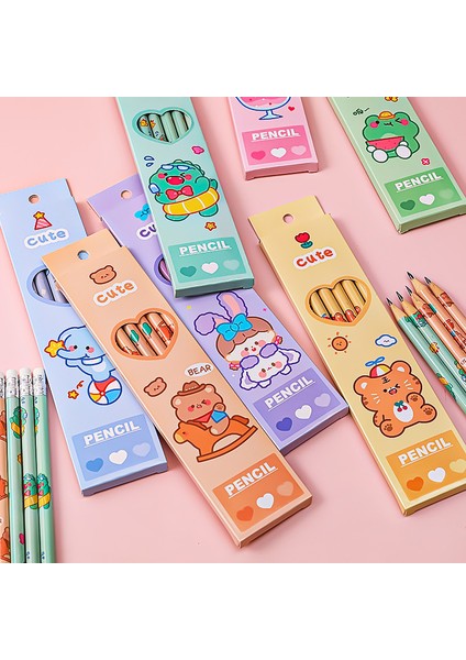 No.1 Tarzı Sevimli Çizgi Film Hayvanlar Çocuklar Hb Standart Kurşun Kalem Kırtasiye Kalemleri Çocuklar Çizim Sketch Yazma Malzemeleri Hediye Öğrenciler Için (Yurt Dışından) fırsatları