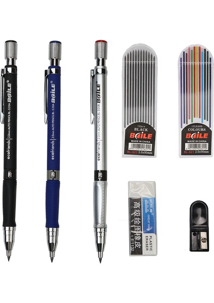 1 Takım 12 Renk Yol Açar Stili 2.0 Kalınlığında Doldurulabilir Mekanik Kalem Opsiyonel Satın Al 12 Renk Doldurma 2b Siyah Kurşun Kalem Çizim ve Yazma Kırtasiye (Yurt Dışından) fırsatları