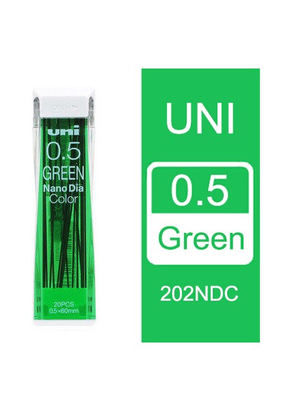 Yeşil Stil Japonya Uni Nano Dia Renkli 0.ndc Mekanik Kurşun Kalem Uçları Dolum Yazma Malzemeleri 202NDC (Yurt Dışından)